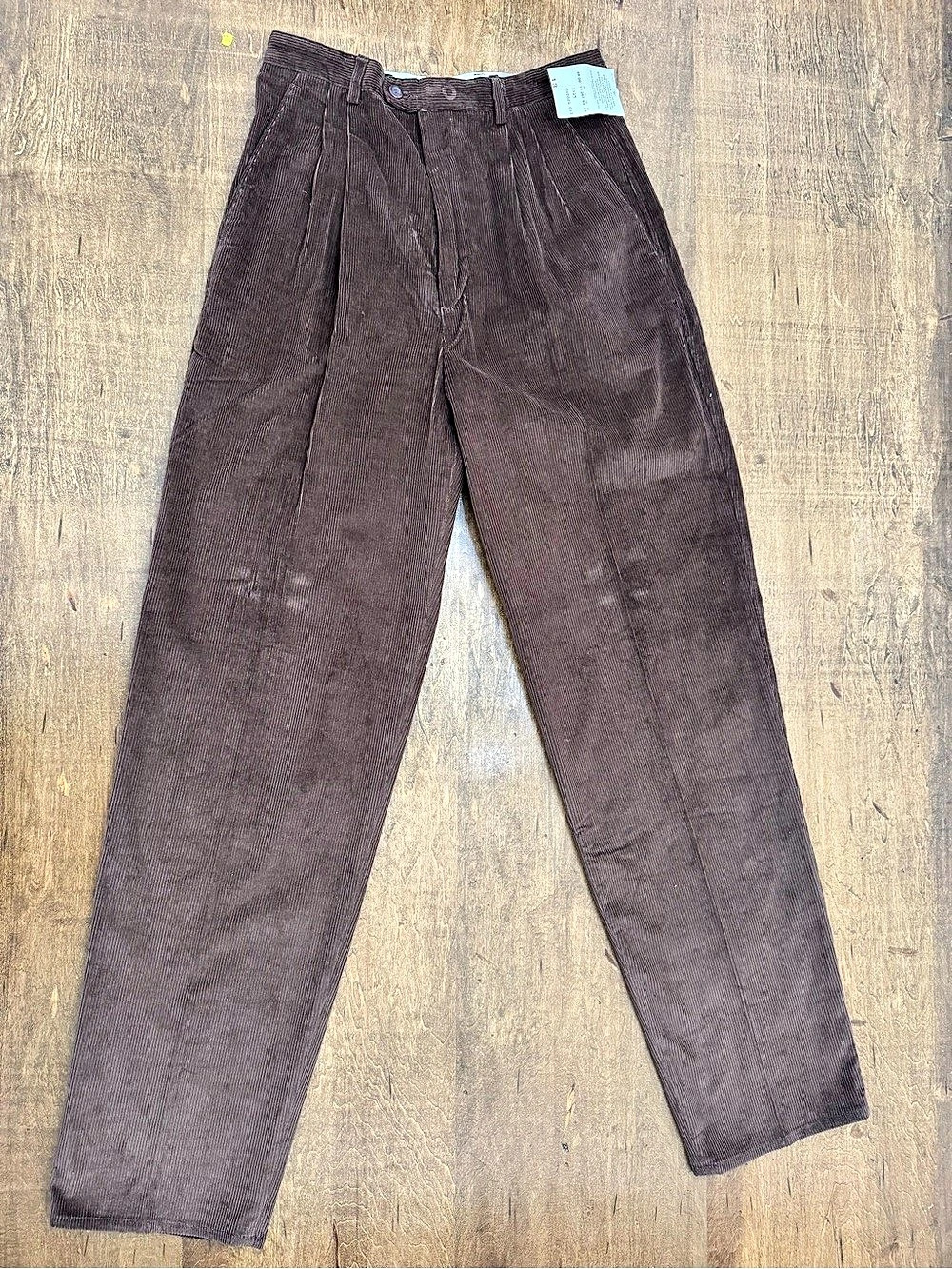 Silver Unicorn Corduroy Pleated Pants Brown Corduroy Pants Size 13 NWT Vintage